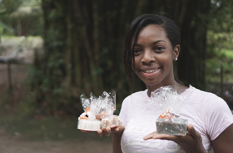 Brandy Esbees with her hand-made beauty soaps (Carl Croker photos)