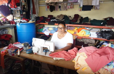 Ramratie Itwaru, the seamstress of Timehri Neighbourhood Market (Carl Croker
photos)