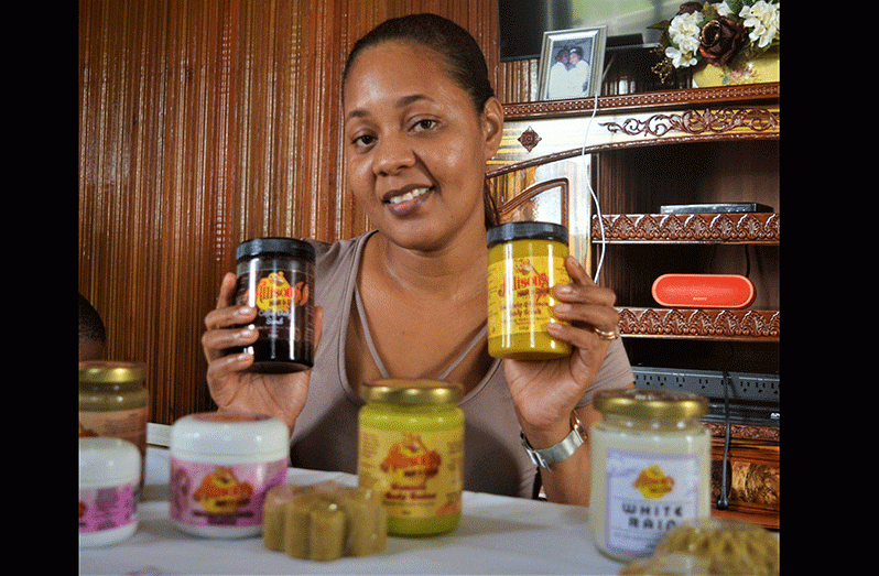 Allison Gilead displaying her homemade products (Carl Croker photos)