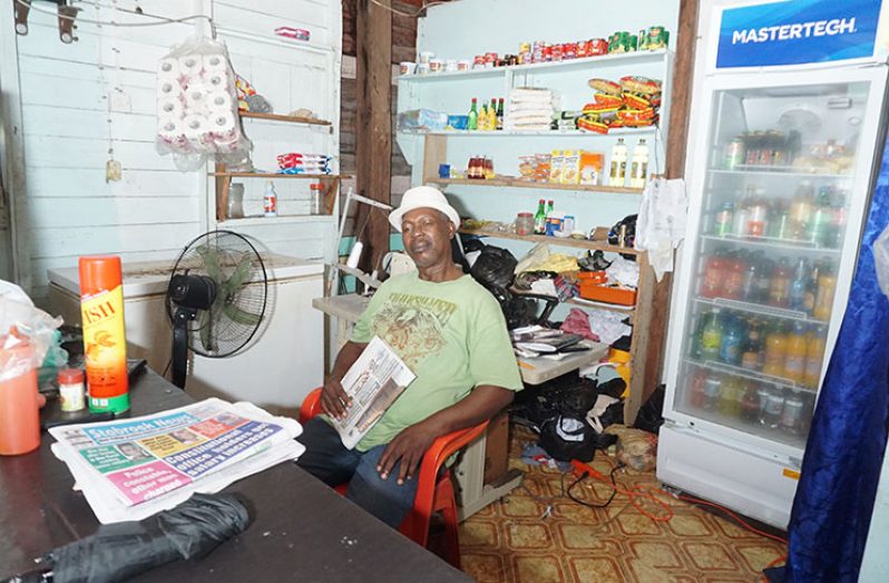 Sherman Winfield in his grocery shop (Carl Croker photos)