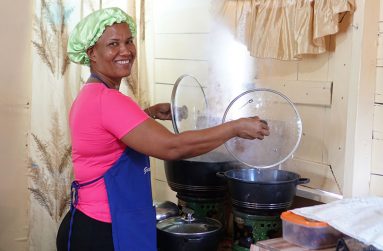 Sharon Garraway in her kitchen