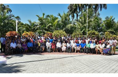  President David Granger, First Lady, Mrs. Sandra Granger and Ministers of the Government with members of the Media and the Public Information and Press Service Unit of the Ministry of the Presidency at this year’s Media Brunch.