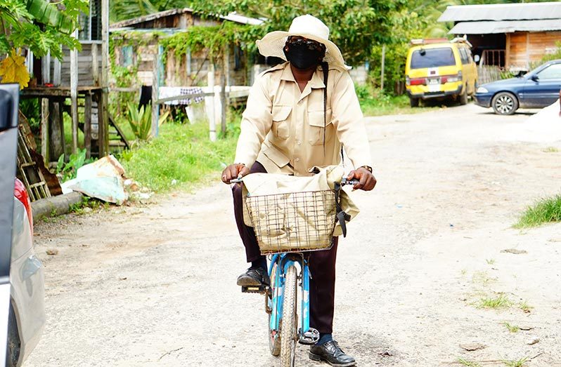 Allison Osborne in Sisters Village on her bicycle (Carl Croker photos)