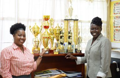 Head Teacher Colleen Michael-Joseph and her Assistant, Karline Joseph