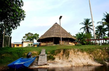The benab at the landing of the village (Carl Croker photos)