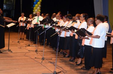 The Woodside Choir on stage