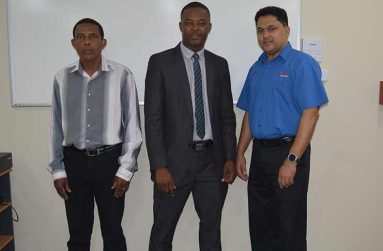 From left: Elsom Crosse, Carwyn Holland and Rehman Majeed (Courtesy of Rabindra Rooplall)