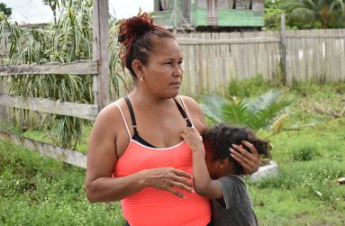 Anita George and one of her children (Carl Croker photos)