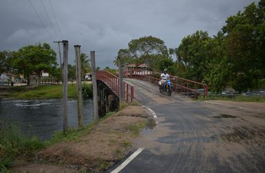 The bridge leading to Mainstay/Whyaka Mission (Carl Croker photos)