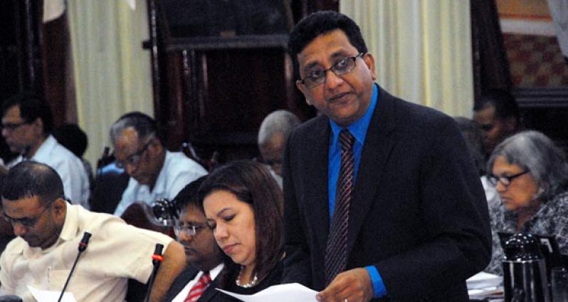 Attorney General Anil Nandlall in the National Assembly last evening