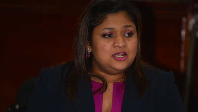 Education Minister Priya Manickchand in the National Assembly on Monday
