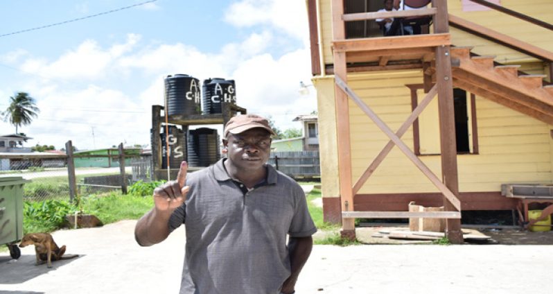 This Ann’s Grove, East Coast Demerara man proudly displays his finger for Chronicle photographer Cullen Bess Nelson after voting