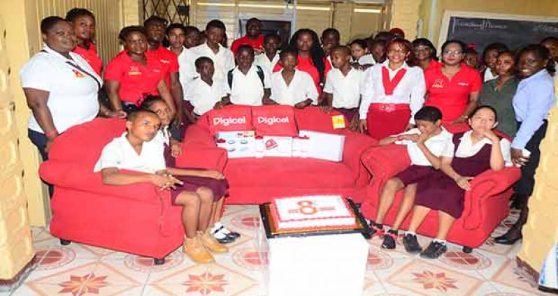 At the handing over ceremony yesterday at St. Barnabas Special School