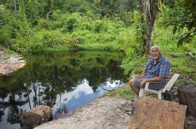 Kim Karim Rahaman at his creek, his favourite place to unwind (Carl Croker photos)