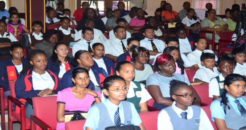 Students and teachers at the launch of Training for Teachers of Portuguese