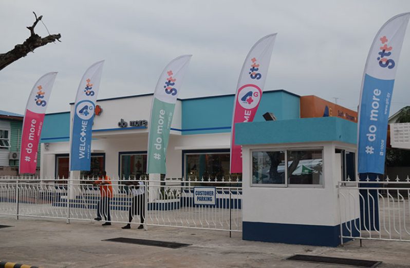 The newly opened GTT+ Customer Experience Store on Brickdam, Georgetown