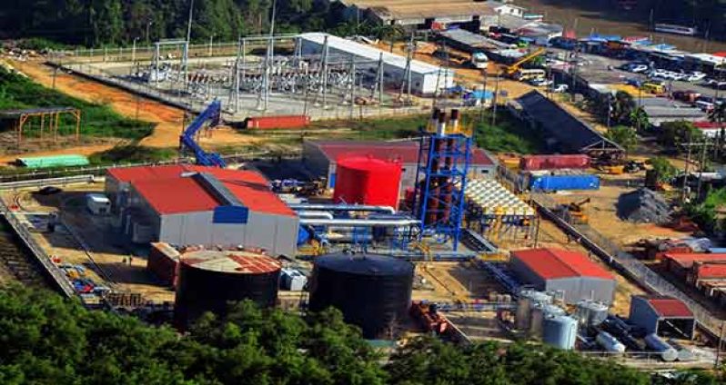 An aerial view of the spanking new US$35M Vreed-en-Hoop generation plant (Photo by Adrian Narine)