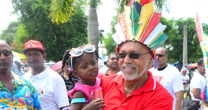 This young lady took the opportunity for a photo with the President.