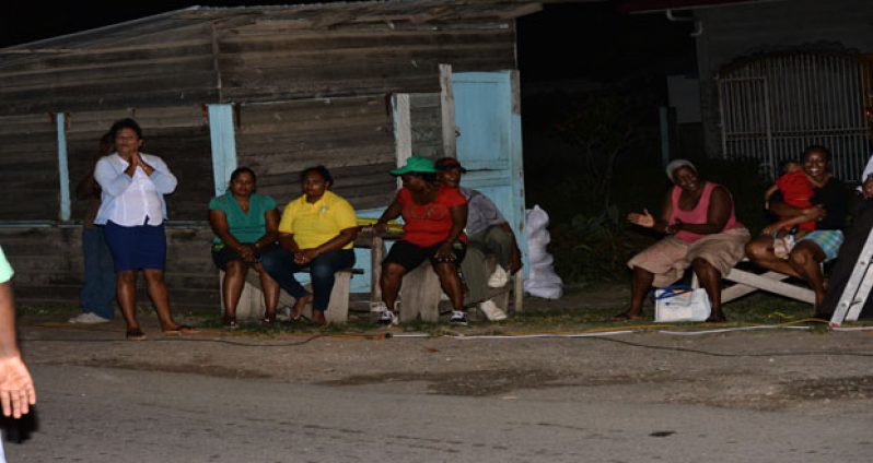 A section of the small gathering at the APNU+AFC Cornelia Ida meeting last evening