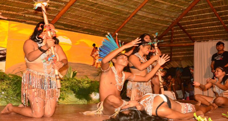 The St. Cutbert’s Mission Group’s dramatic piece and nature dance (Photos by Adrian Narine)