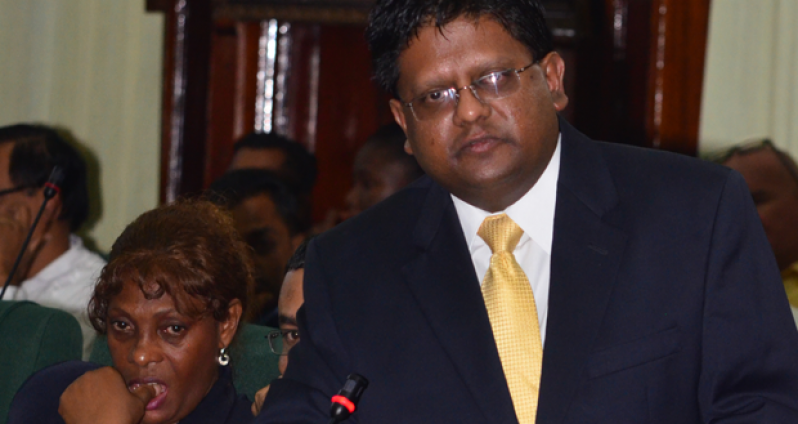 Finance Minister Dr. Ashni Singh in the National Assembly