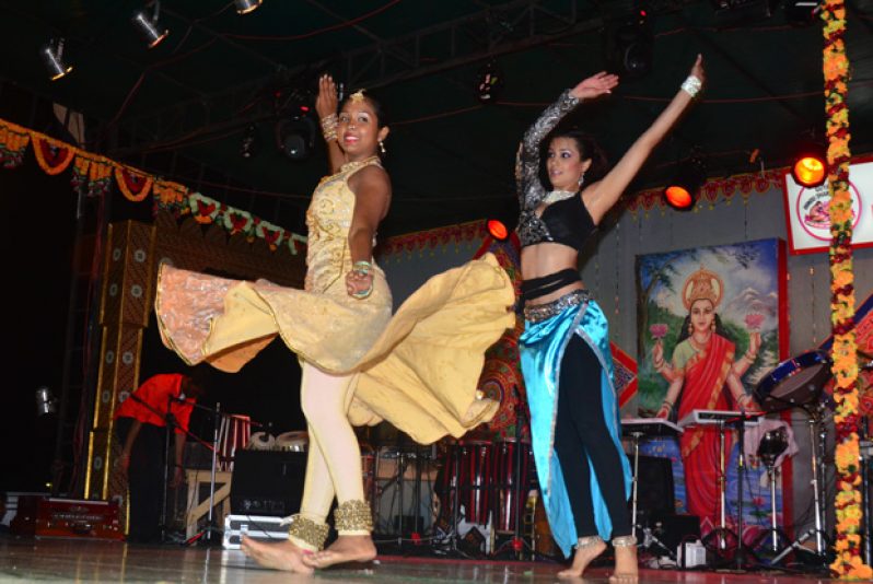 Members of the Guyana Hindu Dharmic Sabha perform a dance.