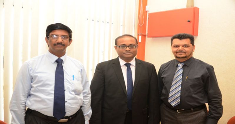 rom left, Senior manager Rao, Managing Director Amit Kumar, and Senior branch manager Pathan