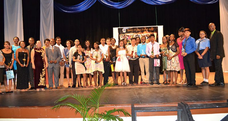 The awardees opportunity along with officials of the Ministry of Culture, Youth and Sport and others