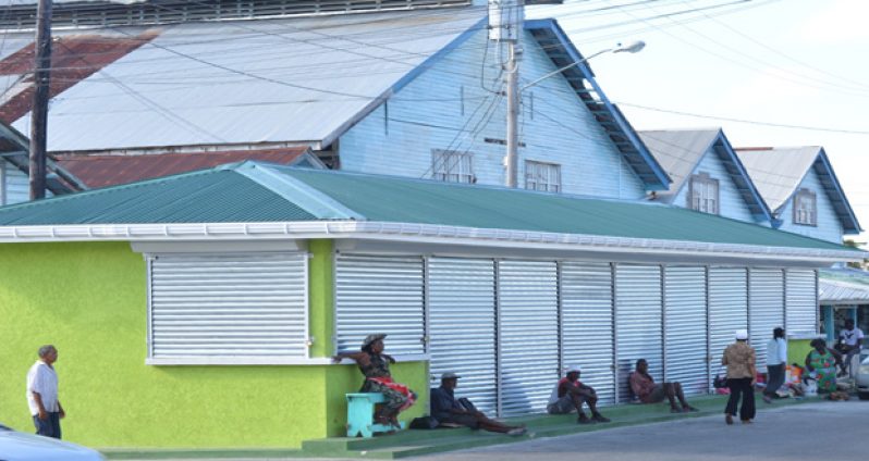 A view of the vagrants occupying the new stall