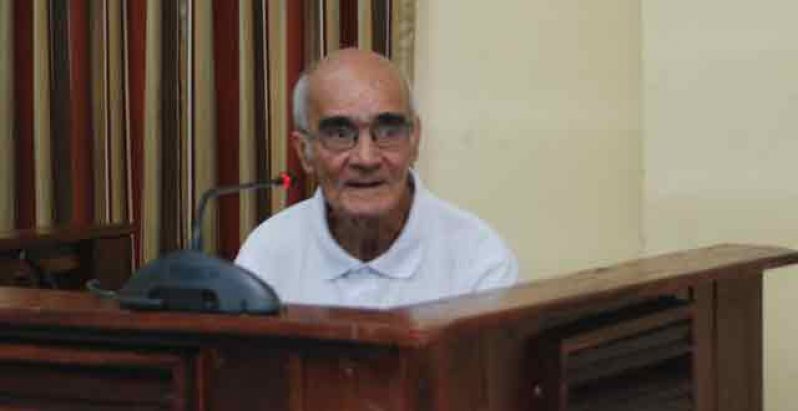 Father Malcolm Rodrigues at yesterday’s hearing