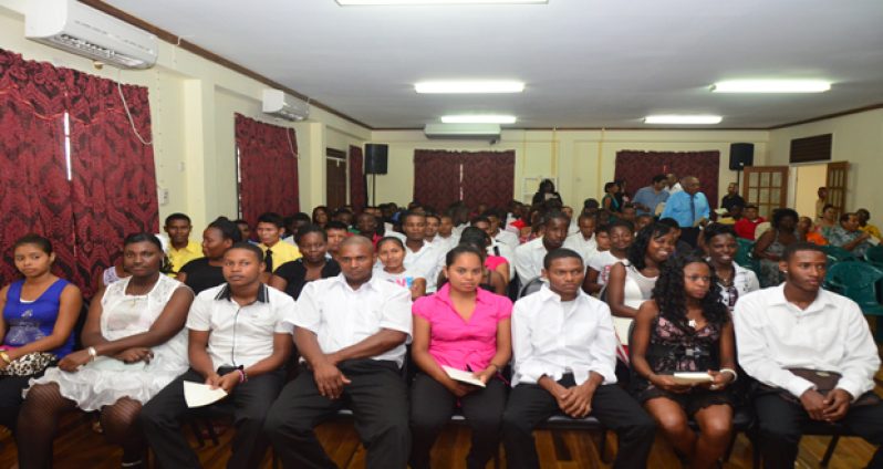 A section of the graduands at yesterday’s ceremony