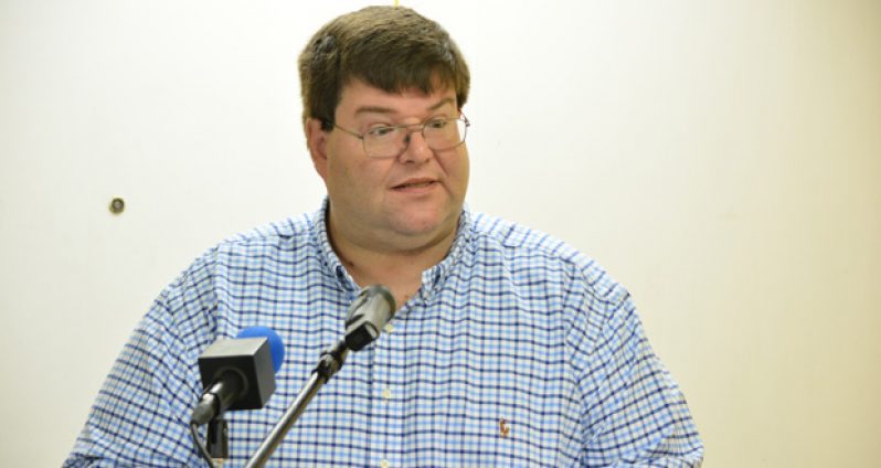 Hunt during his address.