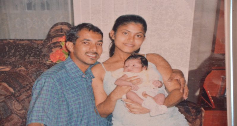 Missing: Babita Sarjou and her family in happier times
