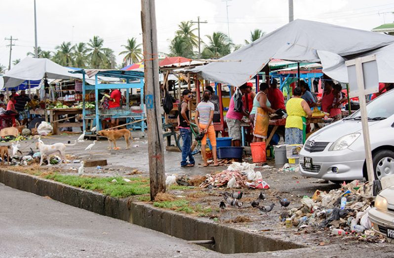 At the Mon Repos Market Tarmac yesterday