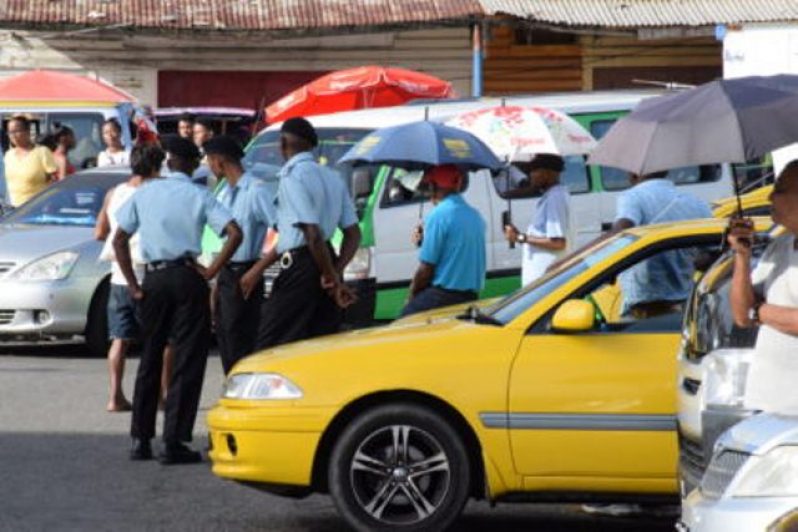 Police Officers around the Stabroek Market area
