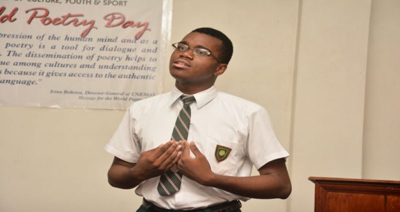 “A Monologue From Brutus” by Masud Lewis from Bishops’ High School.