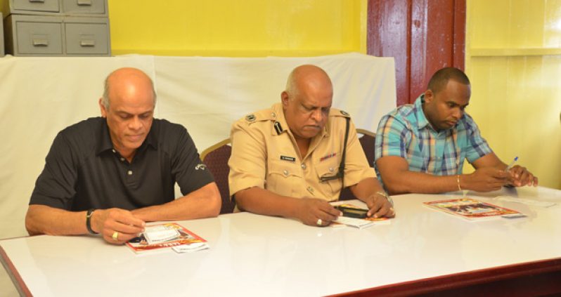L-R: Zara Vice President Jay Sobhraj, Police Commissioner (ag) Balram Persaud, and Crime Chief Wendell Blanhum shared the head table at the occasion