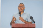 Minister of Health Dr. Frank Anthony makes an address at the launch of Rehab Week 2025