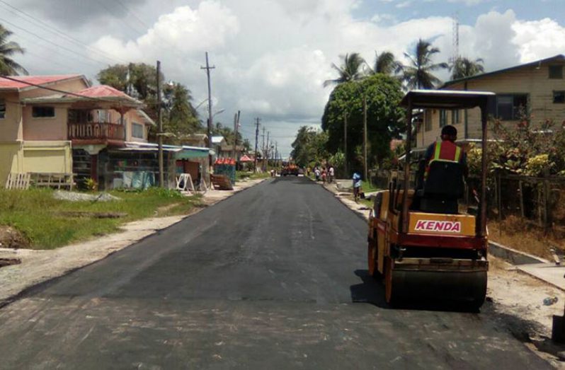 The recently upgraded Dagaraad Avenue, Mackenzie