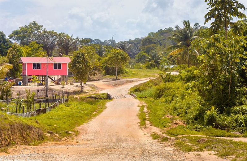 A section of the community of Dagg Point near the town of Bartica (Delano Williams photo)