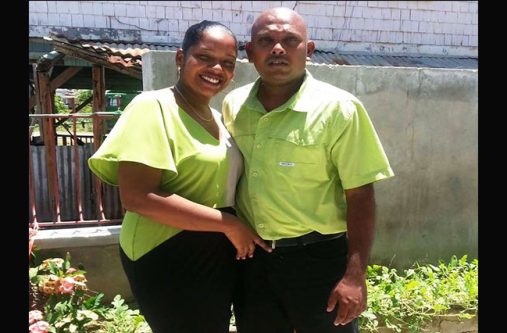 Danian Jagdeo, known as ‘Damion,’ and his wife Mary in happier times
