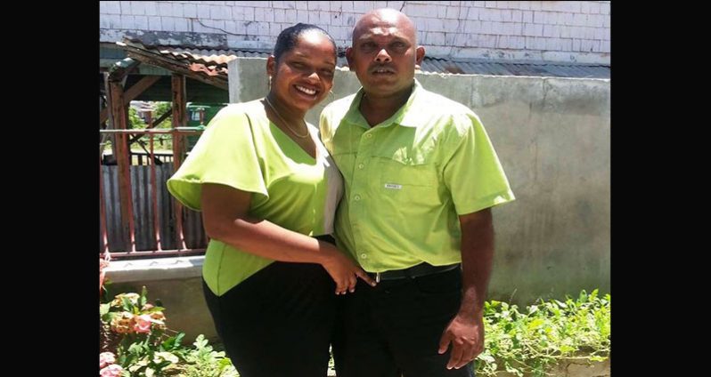 Danian Jagdeo, known as ‘Damion,’ and his wife Mary in happier times