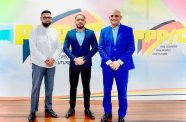 Chairman of Region Four and member of the PNCR, Daniel Seeram along with President, Dr. Irfaan Ali and Vice President, Dr. Bharrat Jagdeo