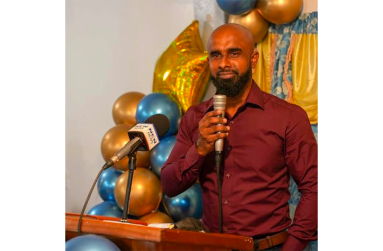 Davendra Rampersaud during an event where he was the motivational speaker