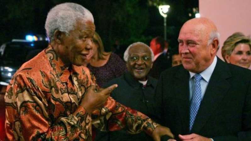 Nelson Mandela and FW de Klerk in 2006

Photo taken from BBC, Credited to Reuters.