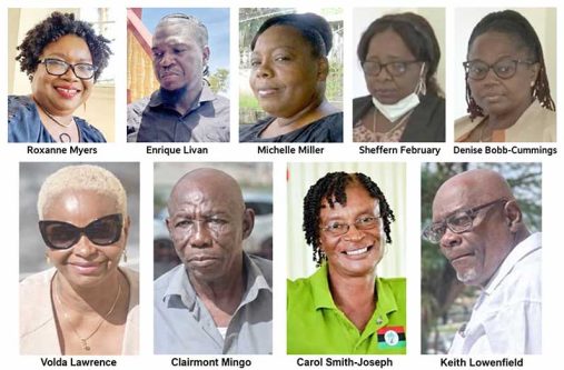 The nine defendants