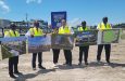 A delegation led by CONCACAF President and FIFA Vice-President Victor Montagliani and Guyana Football Federation (GFF) President Wayne Forde turned the sod for the Blue Water Shipping Stadium