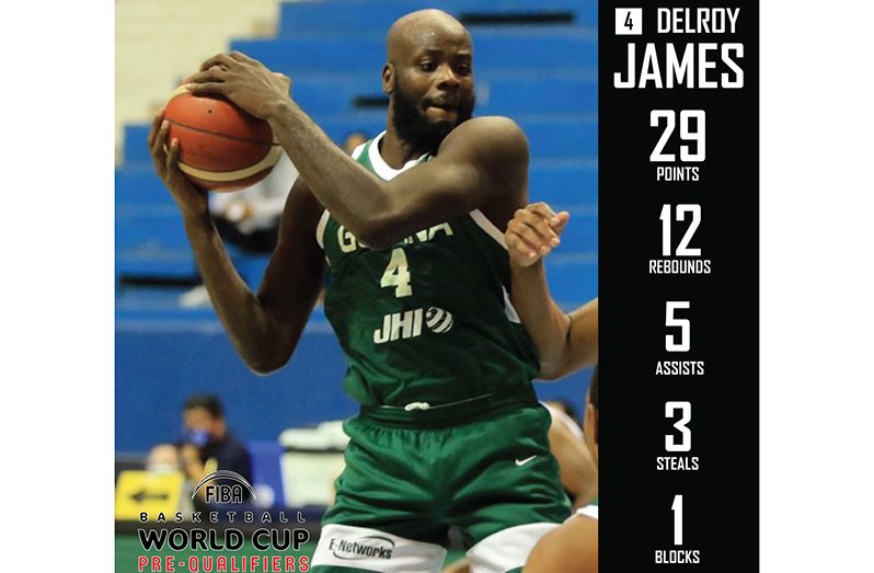 It was a solid all-round performance from Delroy James, but it was not enough to stop Guyana from going down 78 - 75 to Costa Rica.