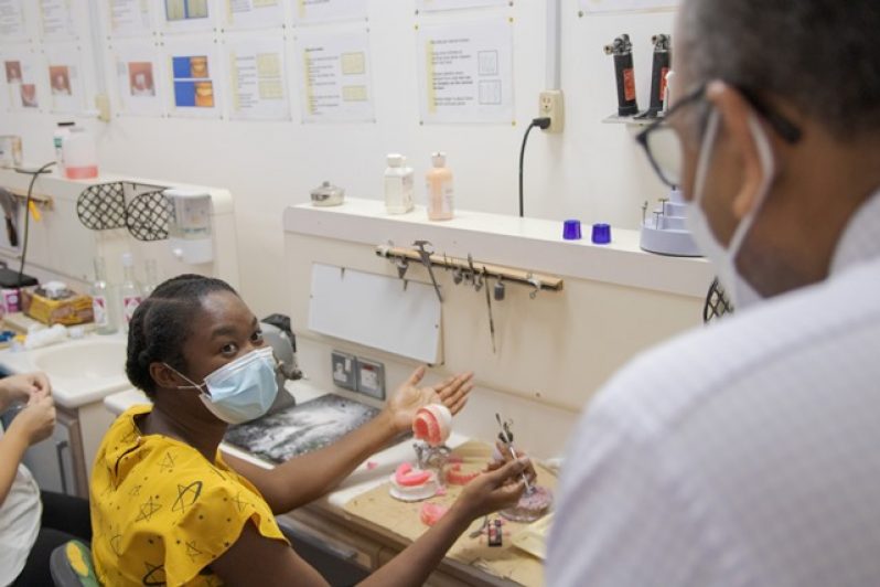 Minister of Health, Dr. Frank Anthony, visits the government’s tertiary facility for dentistry located above the Cheddi Jagan Dental School (DPI photo)