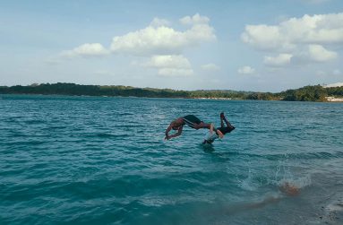 A group of youngsters creating great memories at the Blue Lake